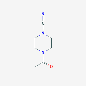 molecular formula C7H11N3O B13338733 4-Acetylpiperazine-1-carbonitrile 