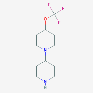 molecular formula C11H19F3N2O B13338743 4-(Trifluoromethoxy)-1,4'-bipiperidine 