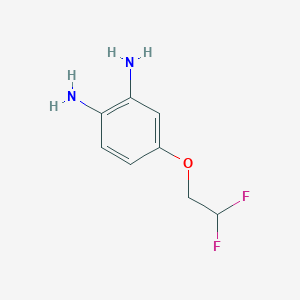 molecular formula C8H10F2N2O B13338772 4-(2,2-Difluoroethoxy)benzene-1,2-diamine 