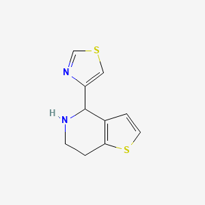 molecular formula C10H10N2S2 B13338776 4-{4H,5H,6H,7H-thieno[3,2-c]pyridin-4-yl}-1,3-thiazole 