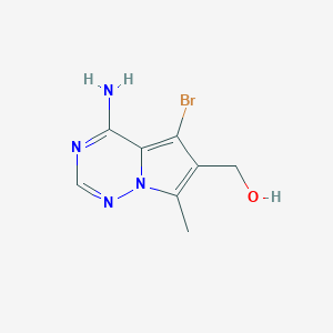 (4-Amino-5-bromo-7-methylpyrrolo[2,1-f][1,2,4]triazin-6-yl)methanol