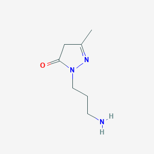 1-(3-Aminopropyl)-3-methyl-1h-pyrazol-5(4h)-one