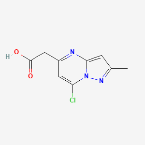 2-(7-Chloro-2-methylpyrazolo[1,5-a]pyrimidin-5-yl)acetic acid