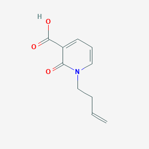 molecular formula C10H11NO3 B13338890 1-(But-3-en-1-yl)-2-oxo-1,2-dihydropyridine-3-carboxylic acid 