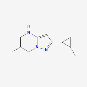 6-Methyl-2-(2-methylcyclopropyl)-4H,5H,6H,7H-pyrazolo[1,5-a]pyrimidine