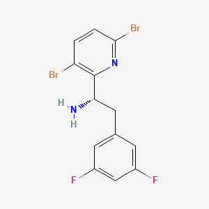 (S)-1-(3,6-Dibromopyridin-2-yl)-2-(3,5-difluorophenyl)ethan-1-amine