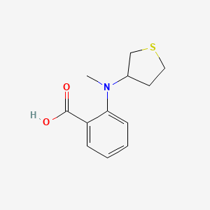 molecular formula C12H15NO2S B13339060 2-[Methyl(thiolan-3-yl)amino]benzoic acid 