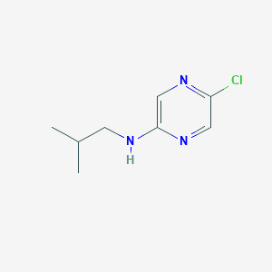 molecular formula C8H12ClN3 B13339097 5-Chloro-N-(2-methylpropyl)pyrazin-2-amine 