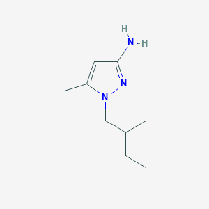 molecular formula C9H17N3 B13339115 5-Methyl-1-(2-methylbutyl)-1H-pyrazol-3-amine 