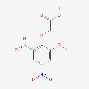 molecular formula C10H9NO7 B1333915 2-(2-Formyl-6-methoxy-4-nitrophenoxy)acetic acid CAS No. 25672-31-5