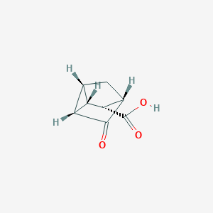 molecular formula C8H8O3 B13339182 Rel-(1R,2S,3R,4S,6R)-5-oxotricyclo[2.2.1.02,6]heptane-3-carboxylic acid 