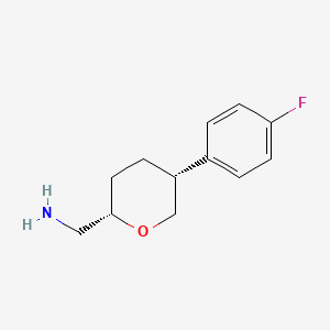 ((2S,5R)-5-(4-Fluorophenyl)tetrahydro-2H-pyran-2-yl)methanamine