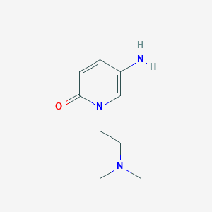 molecular formula C10H17N3O B13339202 5-Amino-1-[2-(dimethylamino)ethyl]-4-methyl-1,2-dihydropyridin-2-one 