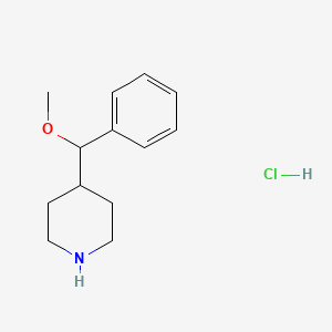 molecular formula C13H20ClNO B13339225 4-(Methoxy(phenyl)methyl)piperidine hydrochloride 