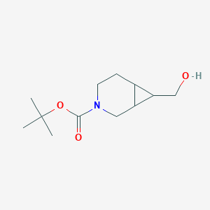 molecular formula C12H21NO3 B13339253 tert-Butyl 7-(hydroxymethyl)-3-azabicyclo[4.1.0]heptane-3-carboxylate 