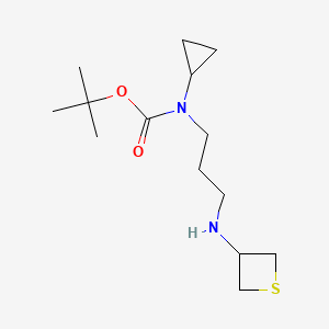 tert-Butyl cyclopropyl(3-(thietan-3-ylamino)propyl)carbamate