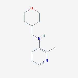 molecular formula C12H18N2O B13339360 2-Methyl-N-(oxan-4-ylmethyl)pyridin-3-amine 