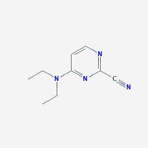 molecular formula C9H12N4 B13339370 4-(Diethylamino)pyrimidine-2-carbonitrile 