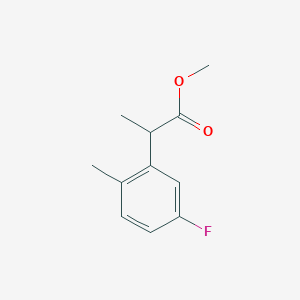 molecular formula C11H13FO2 B13339397 Methyl 2-(5-fluoro-2-methylphenyl)propanoate 