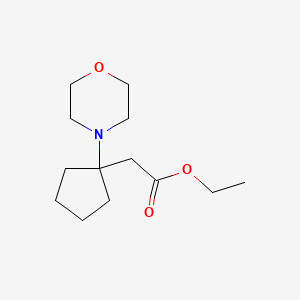 molecular formula C13H23NO3 B13339434 Ethyl 2-(1-morpholinocyclopentyl)acetate 