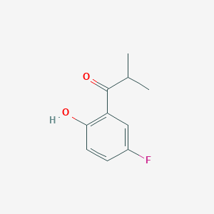 molecular formula C10H11FO2 B13339435 1-(5-Fluoro-2-hydroxyphenyl)-2-methylpropan-1-one 