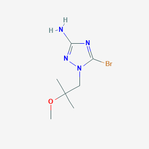 molecular formula C7H13BrN4O B13339463 5-Bromo-1-(2-methoxy-2-methylpropyl)-1H-1,2,4-triazol-3-amine 