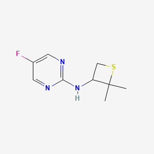 molecular formula C9H12FN3S B13339478 N-(2,2-Dimethylthietan-3-yl)-5-fluoropyrimidin-2-amine 