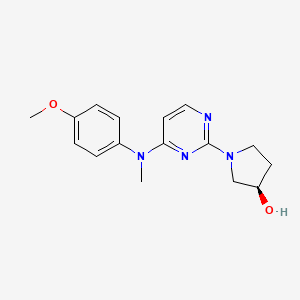 molecular formula C16H20N4O2 B13339517 (R)-1-(4-((4-Methoxyphenyl)(methyl)amino)pyrimidin-2-yl)pyrrolidin-3-ol 