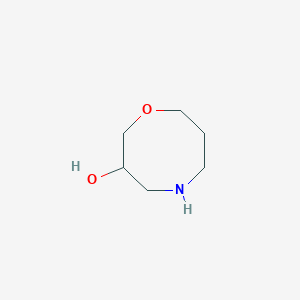 molecular formula C6H13NO2 B13339524 1,5-Oxazocan-3-ol 