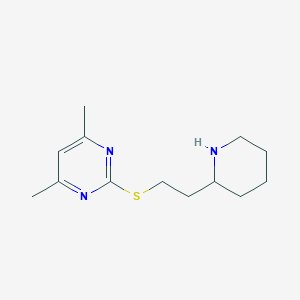 4,6-Dimethyl-2-((2-(piperidin-2-yl)ethyl)thio)pyrimidine