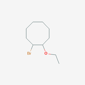 molecular formula C10H19BrO B13339563 1-Bromo-2-ethoxycyclooctane 