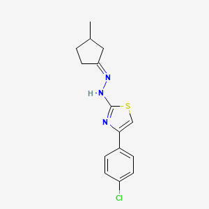 4-(4-Chlorophenyl)-2-(2-(3-methylcyclopentylidene)hydrazinyl)thiazole