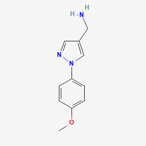 molecular formula C11H13N3O B13339573 [1-(4-methoxyphenyl)-1H-pyrazol-4-yl]methanamine 