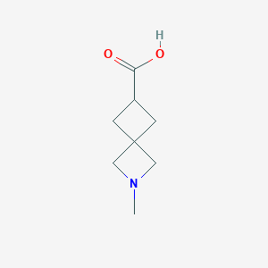 molecular formula C8H13NO2 B13339581 2-Methyl-2-azaspiro[3.3]heptane-6-carboxylic acid 