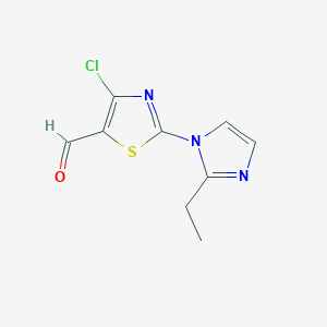 4-Chloro-2-(2-ethyl-1H-imidazol-1-yl)-1,3-thiazole-5-carbaldehyde