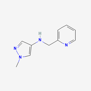 molecular formula C10H12N4 B13339619 1-Methyl-N-(pyridin-2-ylmethyl)-1H-pyrazol-4-amine 