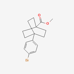 molecular formula C16H19BrO2 B13339624 Methyl 4-(4-bromophenyl)bicyclo[2.2.2]octane-1-carboxylate 