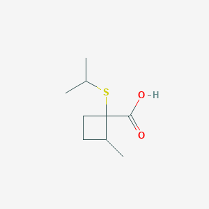 2-Methyl-1-(propan-2-ylsulfanyl)cyclobutane-1-carboxylic acid