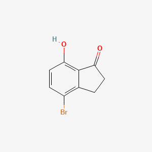 molecular formula C9H7BrO2 B1333965 4-bromo-7-hydroxy-2,3-dihydro-1H-inden-1-one CAS No. 81945-13-3