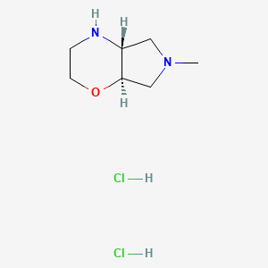 molecular formula C7H16Cl2N2O B13339657 (4AR,7aR)-6-methyloctahydropyrrolo[3,4-b][1,4]oxazine dihydrochloride 