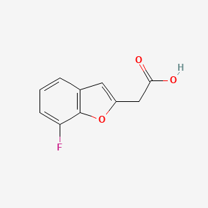 molecular formula C10H7FO3 B13339662 2-(7-Fluoro-1-benzofuran-2-yl)acetic acid 