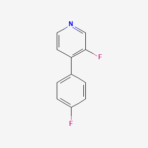 molecular formula C11H7F2N B13339670 3-Fluoro-4-(4-fluorophenyl)pyridine 