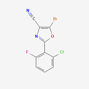 5-Bromo-2-(2-chloro-6-fluorophenyl)oxazole-4-carbonitrile