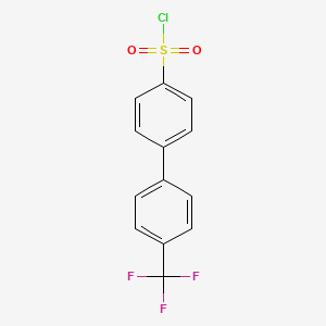 molecular formula C13H8ClF3O2S B1333968 (4-[4-(三氟甲基)苯基]苯基)磺酰氯 CAS No. 524046-23-9