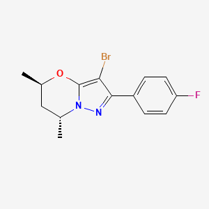 Rel-(5R,7R)-3-bromo-2-(4-fluorophenyl)-5,7-dimethyl-6,7-dihydro-5H-pyrazolo[5,1-b][1,3]oxazine