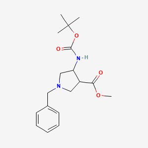 Methyl 1-benzyl-4-((tert-butoxycarbonyl)amino)pyrrolidine-3-carboxylate