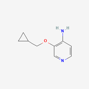 molecular formula C9H12N2O B13339780 3-(Cyclopropylmethoxy)pyridin-4-amine 