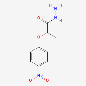 molecular formula C9H11N3O4 B1333979 2-(4-Nitrophenoxy)propanohydrazide CAS No. 203741-61-1