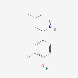 4-(1-Amino-3-methylbutyl)-2-fluorophenol