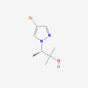 molecular formula C8H13BrN2O B13339813 (S)-3-(4-Bromo-1H-pyrazol-1-yl)-2-methylbutan-2-ol 